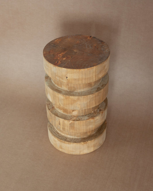 Turned Annulated Wooden Stool