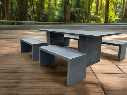Concrete Table with Concrete Legs