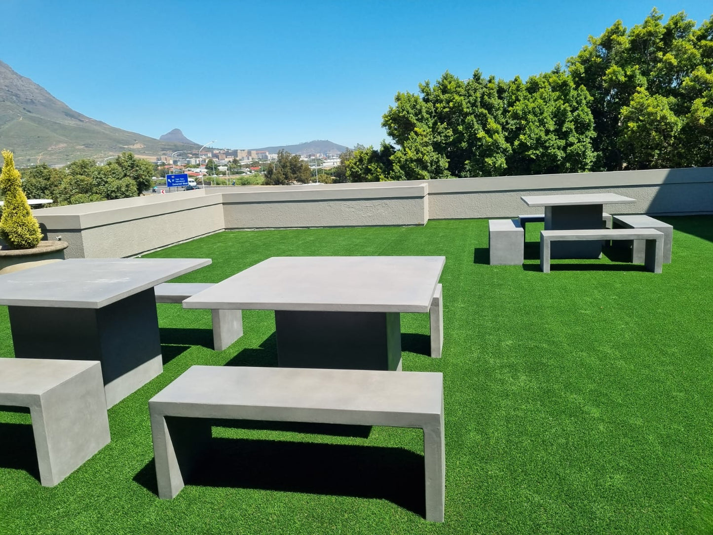 Concrete Table with Concrete Legs