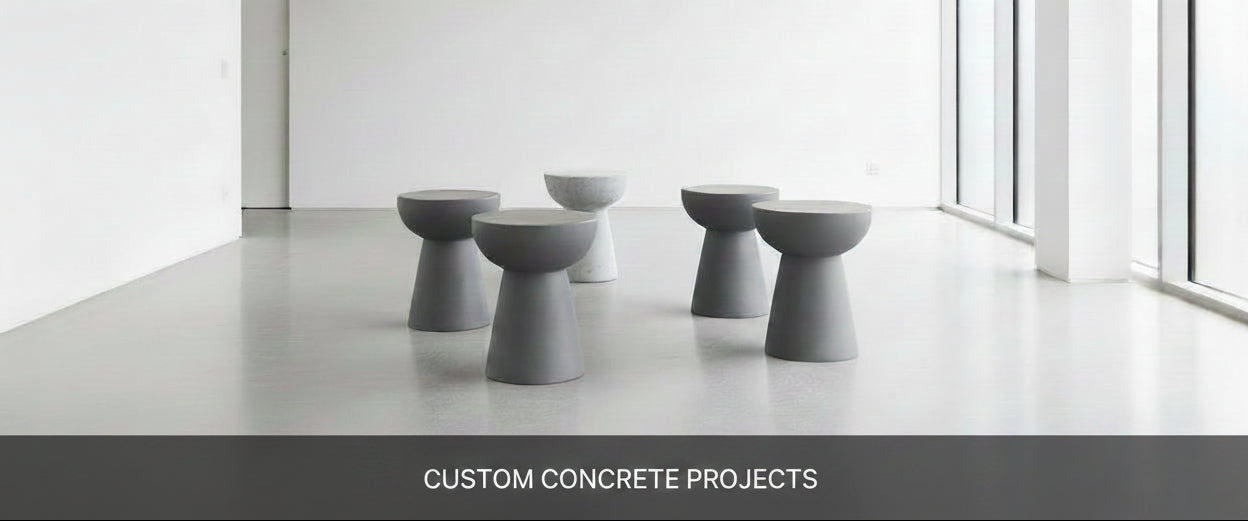 Concrete Stools and side table