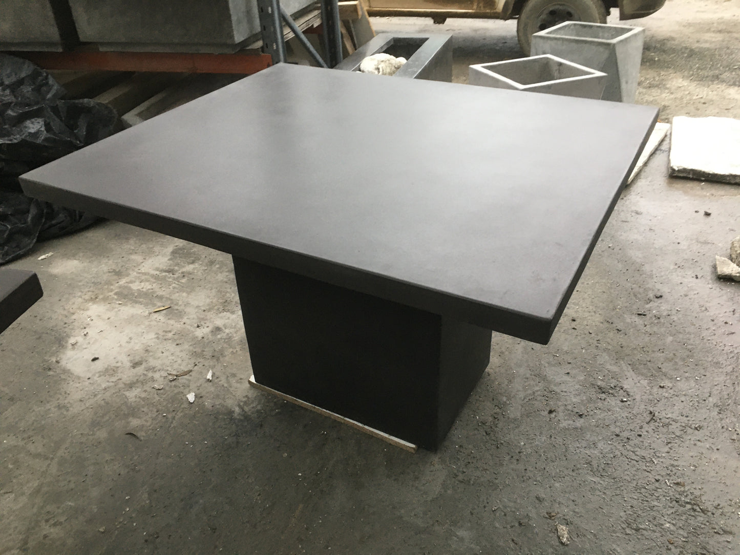 Concrete Table with Concrete Legs