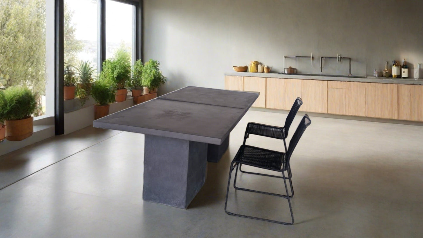 Concrete Table with Concrete Legs
