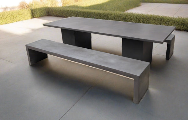 Concrete Table with Concrete Legs