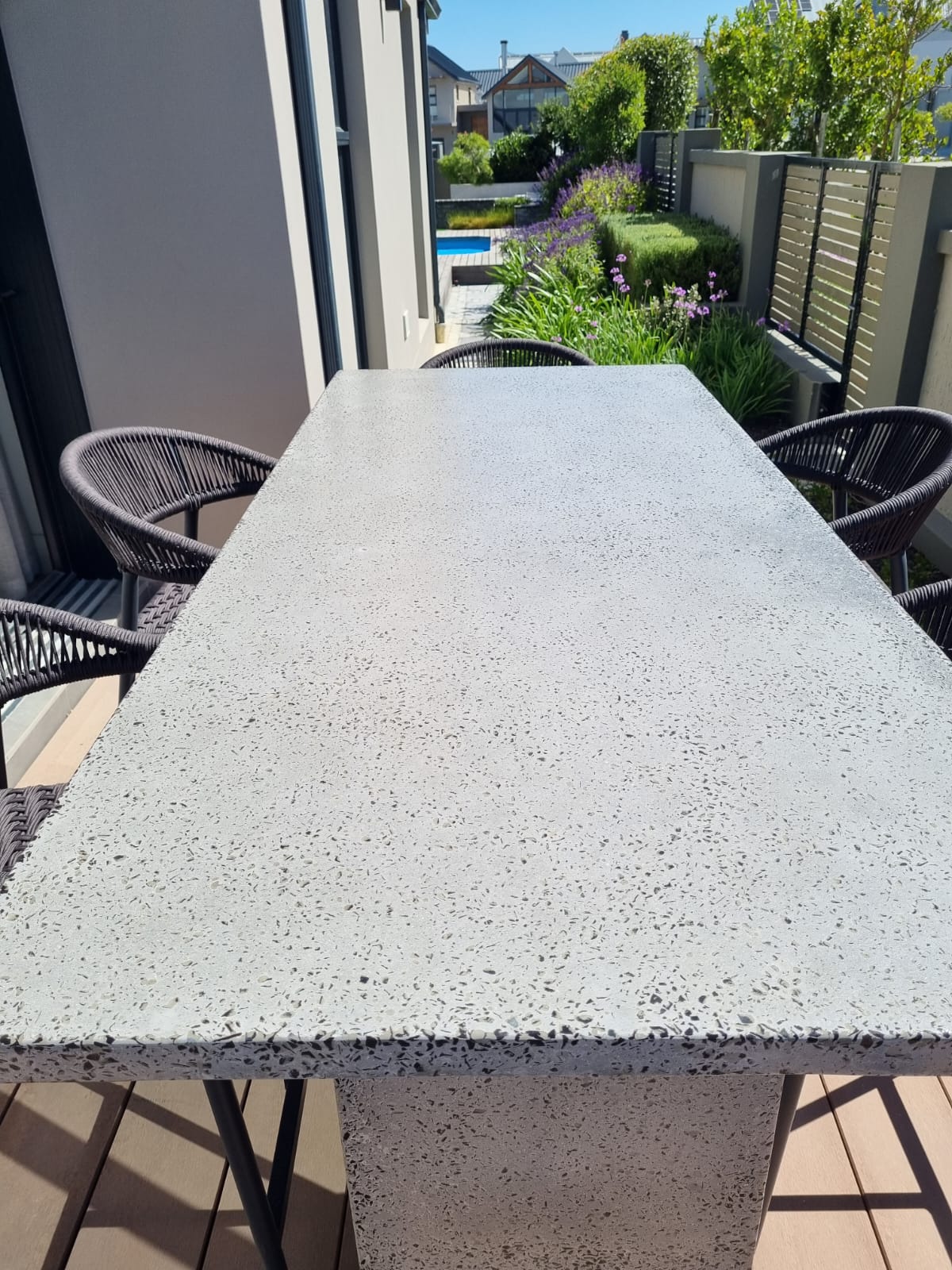 Concrete Table with Concrete Legs