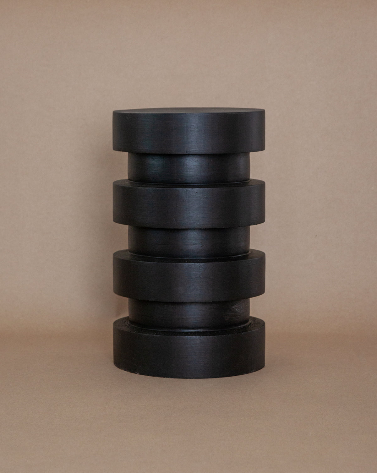 Turned Annulated Wooden Stool